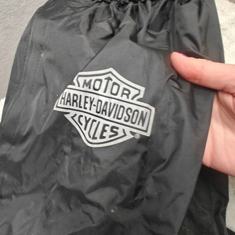 Harley Davidson Men XL Rain Gaiters Waterproof Boot Covers Biker Reflective Logo